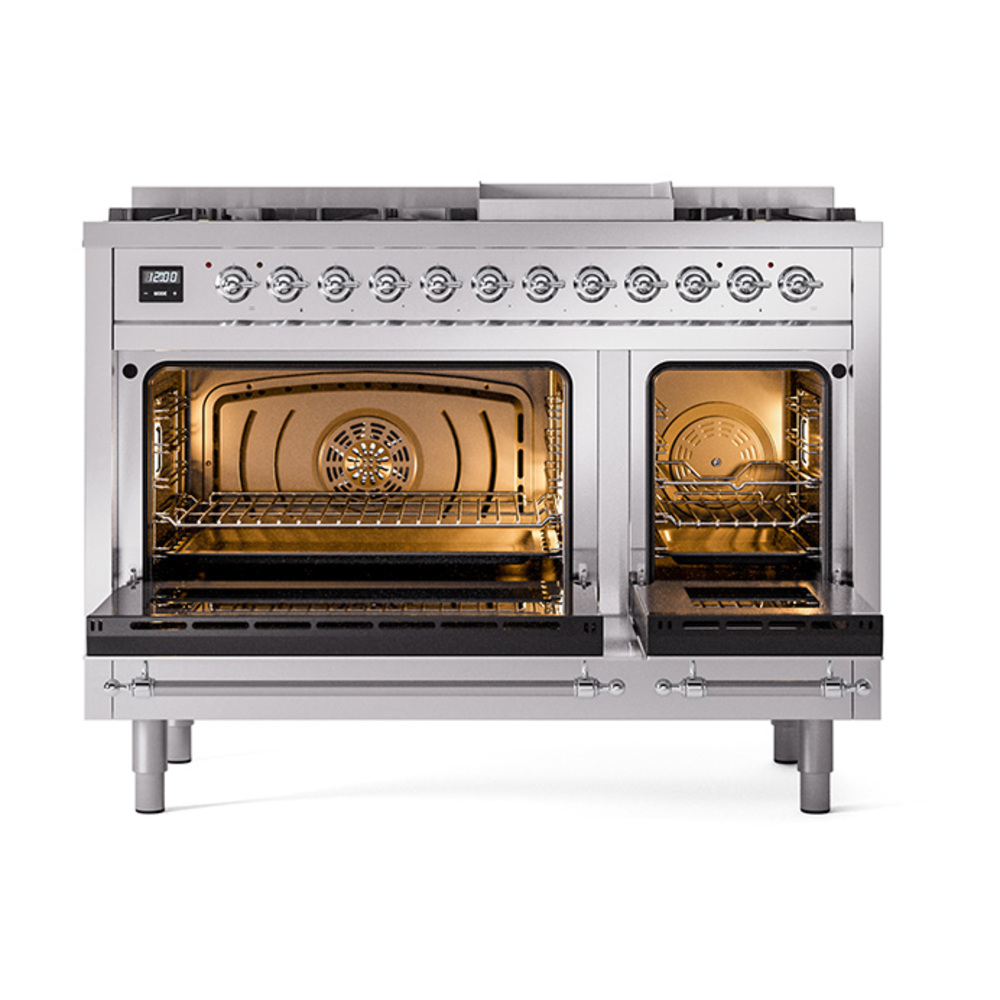 ILVE_UP48FNMPSSC_Nostalgie_II_48"_Dual_Fuel_Range_oven_door_opened
