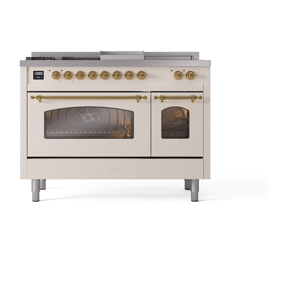 ILVE_UP48FSNMPAWGLP_Nostalgie_II_48"_Dual_Fuel_Range_front_view