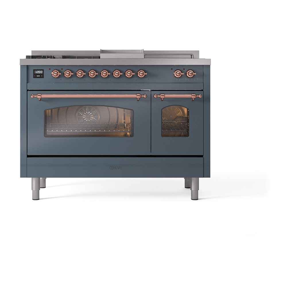 ILVE_UP48FSNMPBGP_Nostalgie_II_48"_Dual_Fuel_Range_front_view
