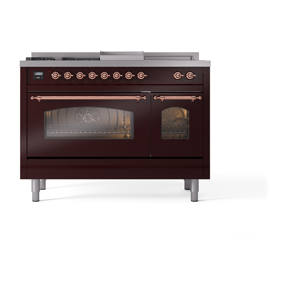 ILVE_UP48FSNMPBUP_Nostalgie_II_48"_Dual_Fuel_Range_front_view