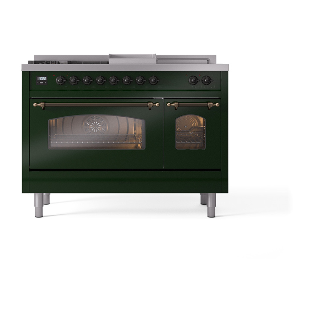 ILVE_UP48FSNMPEGB_Nostalgie_II_48"_Dual_Fuel_Range_front_view