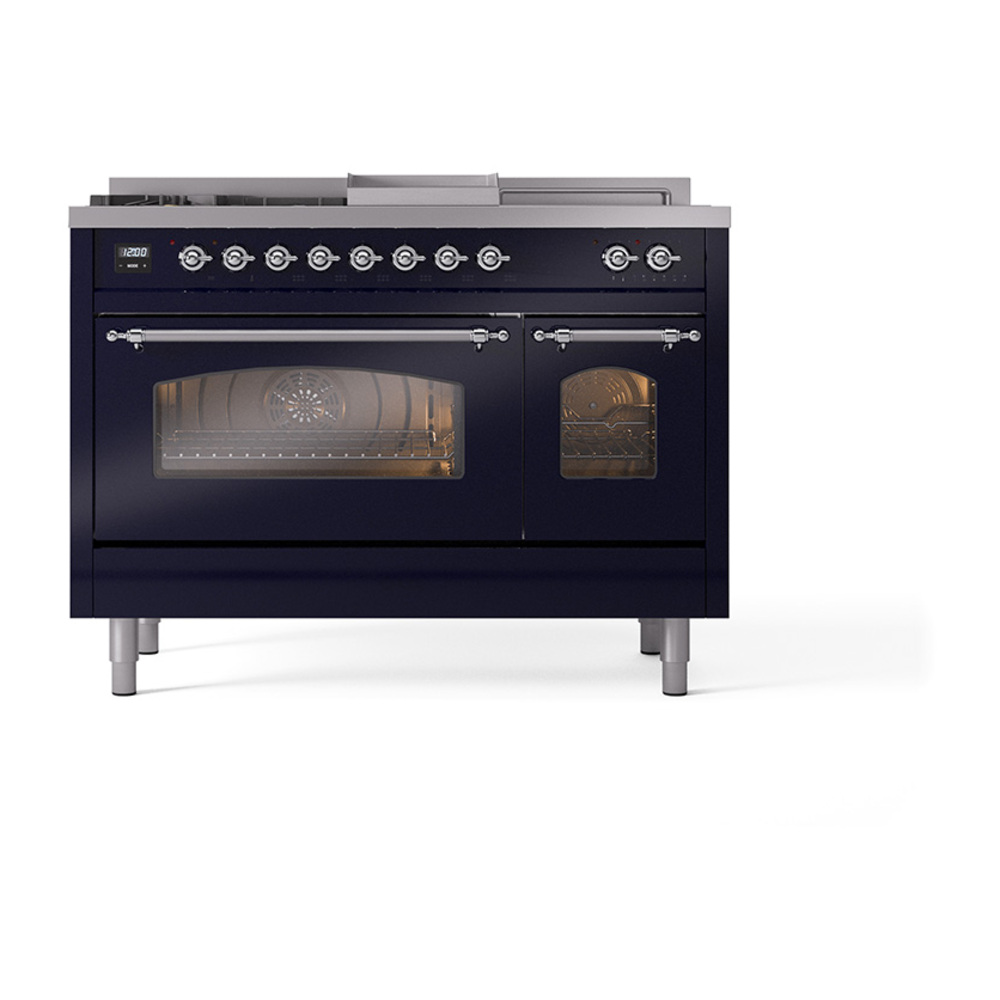 ILVE_UP48FSNMPMBCLP_Nostalgie_II_48"_Dual_Fuel_Range_front_view