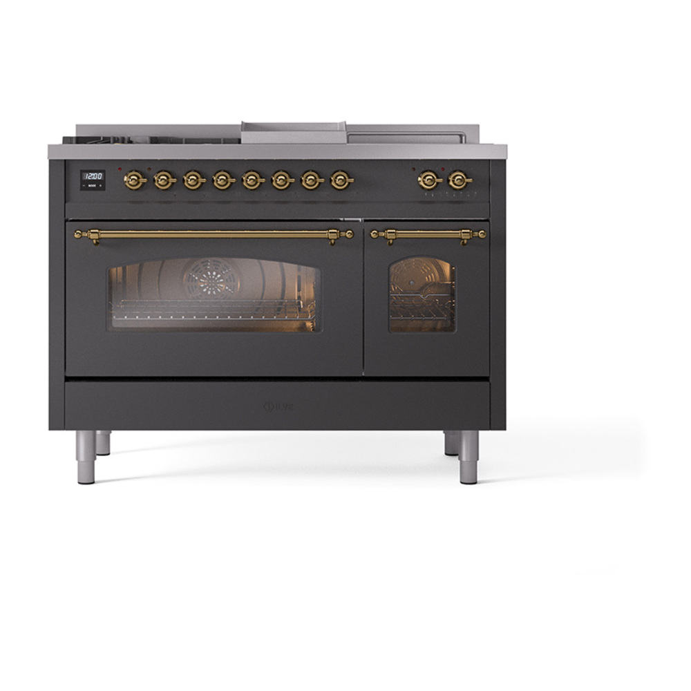ILVE_UP48FSNMPMGGLP_Nostalgie_II_48"_Dual_Fuel_Range_front_view