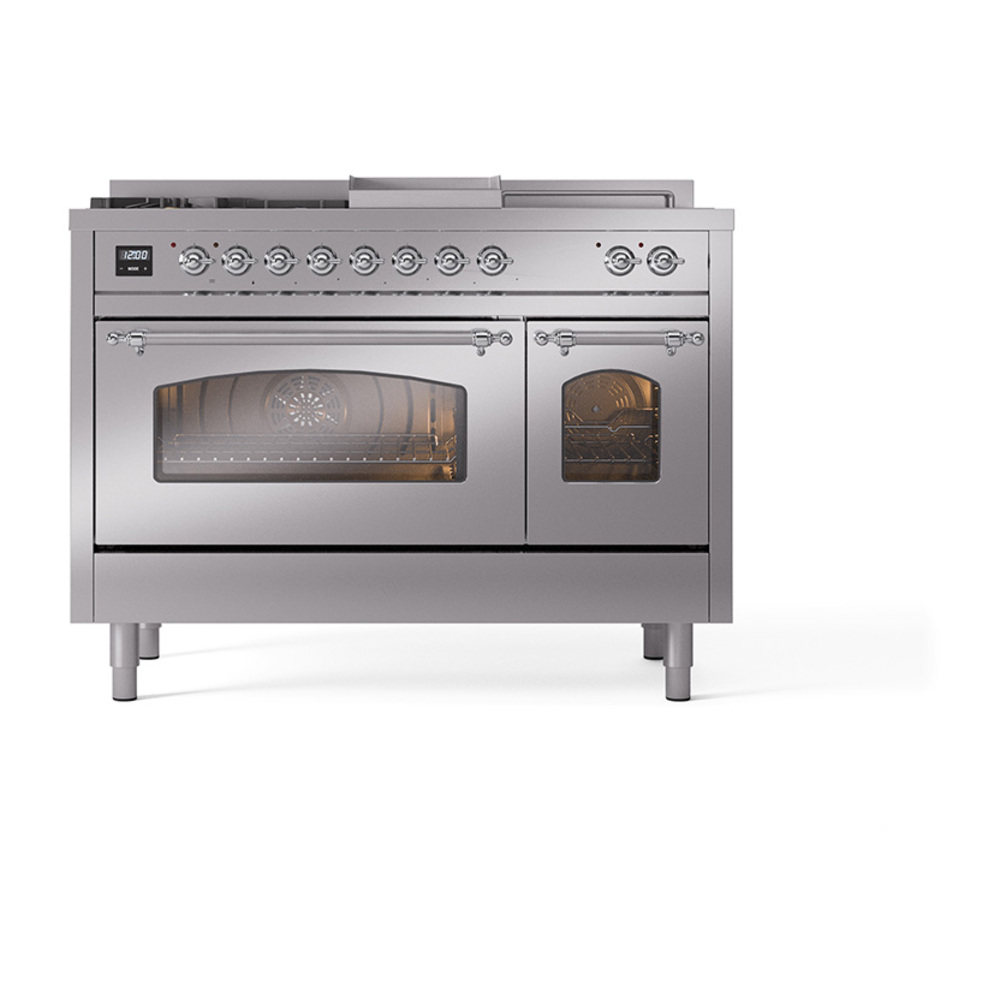 ILVE_UP48FSNMPSSC_Nostalgie_II_48"_Dual_Fuel_Range_front_view
