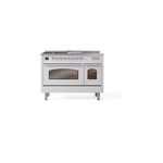 ILVE_UP48FSNMPWHCLP_Nostalgie_II_48"_Dual_Fuel_Range_front_view