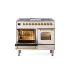 ILVE UPD40FNMPAWGLP Nostalgie II 40" Dual Fuel Range, main oven door opened