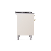 ILVE UPD40FNMPAWGLP Nostalgie II 40" Dual Fuel Range, left side view