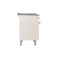 ILVE UPD40FNMPAWPLP Nostalgie II 40" Dual Fuel Range, left side view