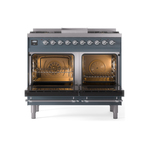 ILVE UPD40FNMPBGC Nostalgie II 40" Dual Fuel Range, oven doors opened