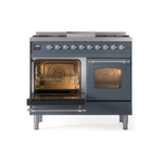 ILVE UPD40FNMPBGC Nostalgie II 40" Dual Fuel Range, main oven door opened