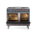 ILVE UPD40FNMPBGP Nostalgie II 40" Dual Fuel Range, oven doors opened