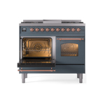 ILVE UPD40FNMPBGP Nostalgie II 40" Dual Fuel Range, main oven door opened