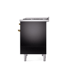 ILVE UPD40FNMPBKG Nostalgie II 40" Dual Fuel Range, right side view