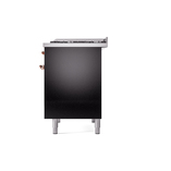 ILVE UPD40FNMPBKPLP Nostalgie II 40" Dual Fuel Range, right side view