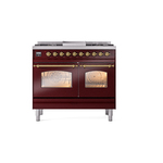 ILVE UPD40FNMPBUGLP Nostalgie II 40" Dual Fuel Range, front view