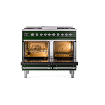 ILVE UPD40FNMPEGC Nostalgie II 40" Dual Fuel Range, oven doors opened