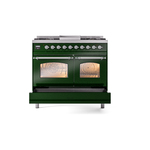 ILVE UPD40FNMPEGC Nostalgie II 40" Dual Fuel Range, drawer opened