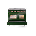 ILVE UPD40FNMPEGP Nostalgie II 40" Dual Fuel Range, drawer opened