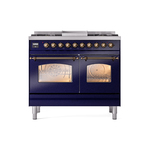 ILVE UPD40FNMPMBBLP Nostalgie II 40" Dual Fuel Range, front view