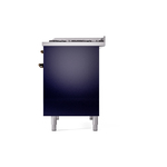 ILVE UPD40FNMPMBBLP Nostalgie II 40" Dual Fuel Range, right side view