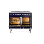 ILVE UPD40FNMPMBC Nostalgie II 40" Dual Fuel Range, oven doors opened
