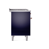 ILVE UPD40FNMPMBPLP Nostalgie II 40" Dual Fuel Range, left side view