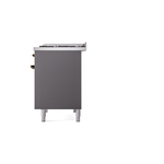 ILVE UPD40FNMPMGB Nostalgie II 40" Dual Fuel Range, right side view