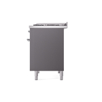ILVE UPD40FNMPMGCLP Nostalgie II 40" Dual Fuel Range, right side view