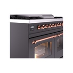 ILVE UPD40FNMPMGPLP Nostalgie II 40" Dual Fuel Range, details