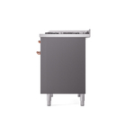 ILVE UPD40FNMPMGPLP Nostalgie II 40" Dual Fuel Range, right side view