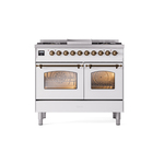ILVE UPD40FNMPWHBLP Nostalgie II 40" Dual Fuel Range, front view