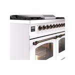 ILVE UPD40FNMPWHBLP Nostalgie II 40" Dual Fuel Range, details