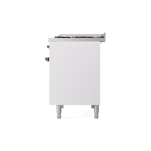 ILVE UPD40FNMPWHBLP Nostalgie II 40" Dual Fuel Range, right side view