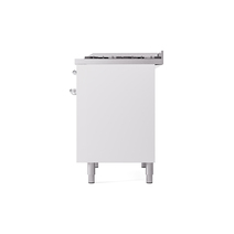 ILVE UPD40FNMPWHCLP Nostalgie II 40" Dual Fuel Range, right side view
