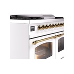 ILVE UPD40FNMPWHGLP Nostalgie II 40" Dual Fuel Range, details