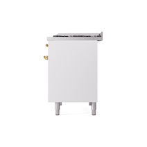 ILVE UPD40FNMPWHGLP Nostalgie II 40" Dual Fuel Range, right side view