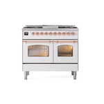 ILVE UPD40FNMPWHPLP Nostalgie II 40" Dual Fuel Range, front view