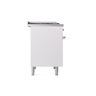 ILVE UPD40FNMPWHPLP Nostalgie II 40" Dual Fuel Range, left side view