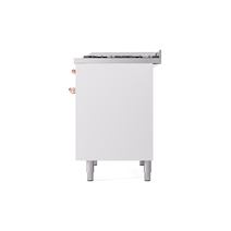 ILVE UPD40FNMPWHPLP Nostalgie II 40" Dual Fuel Range, right side view