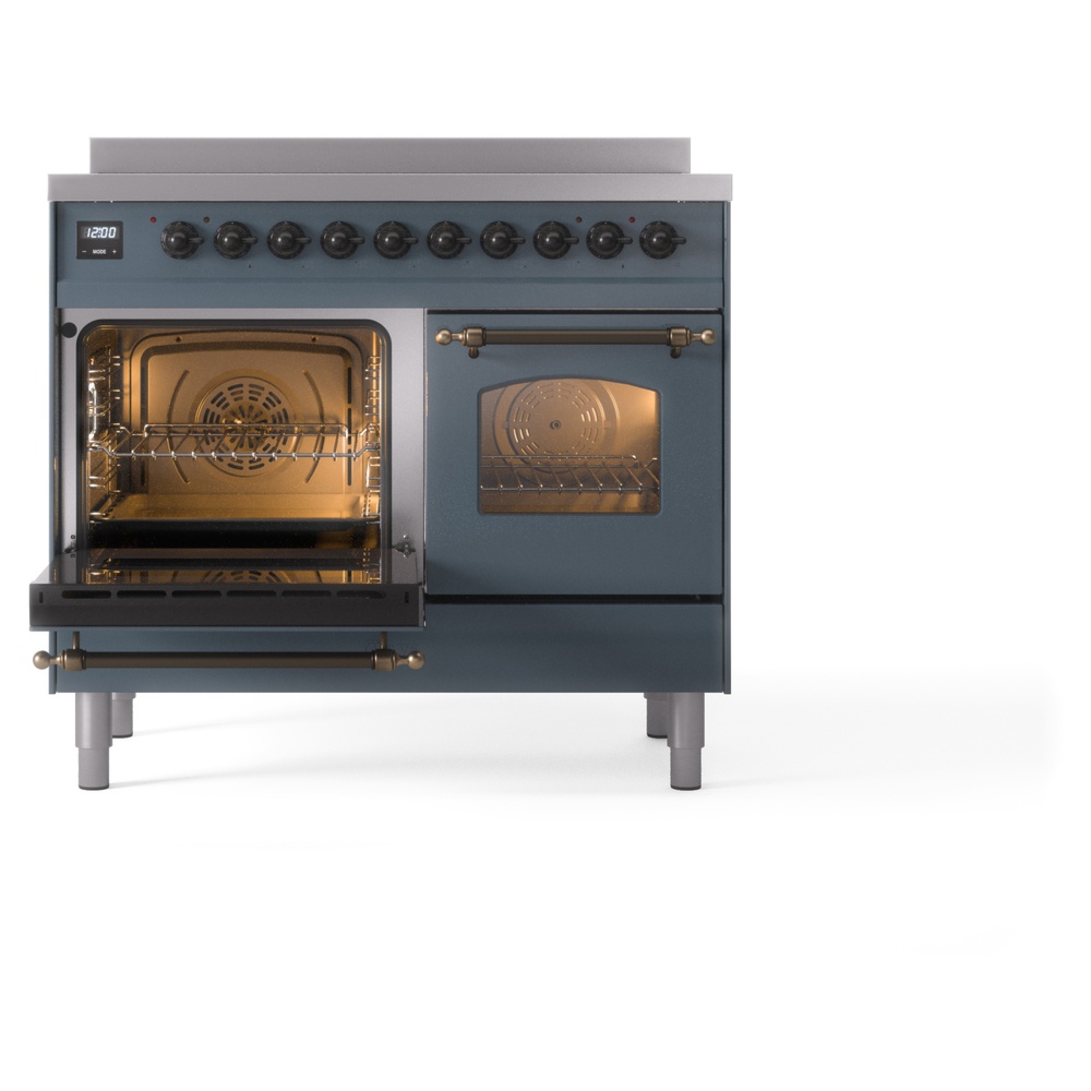 ILVE Nostalgie II 40" UPDI406NMPBGB Induction Range, main oven door opened