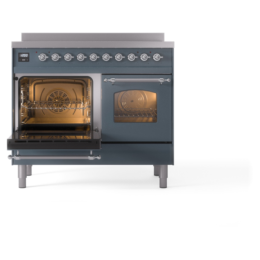 ILVE Nostalgie II 40" UPDI406NMPBGC Induction Range, main oven door opened