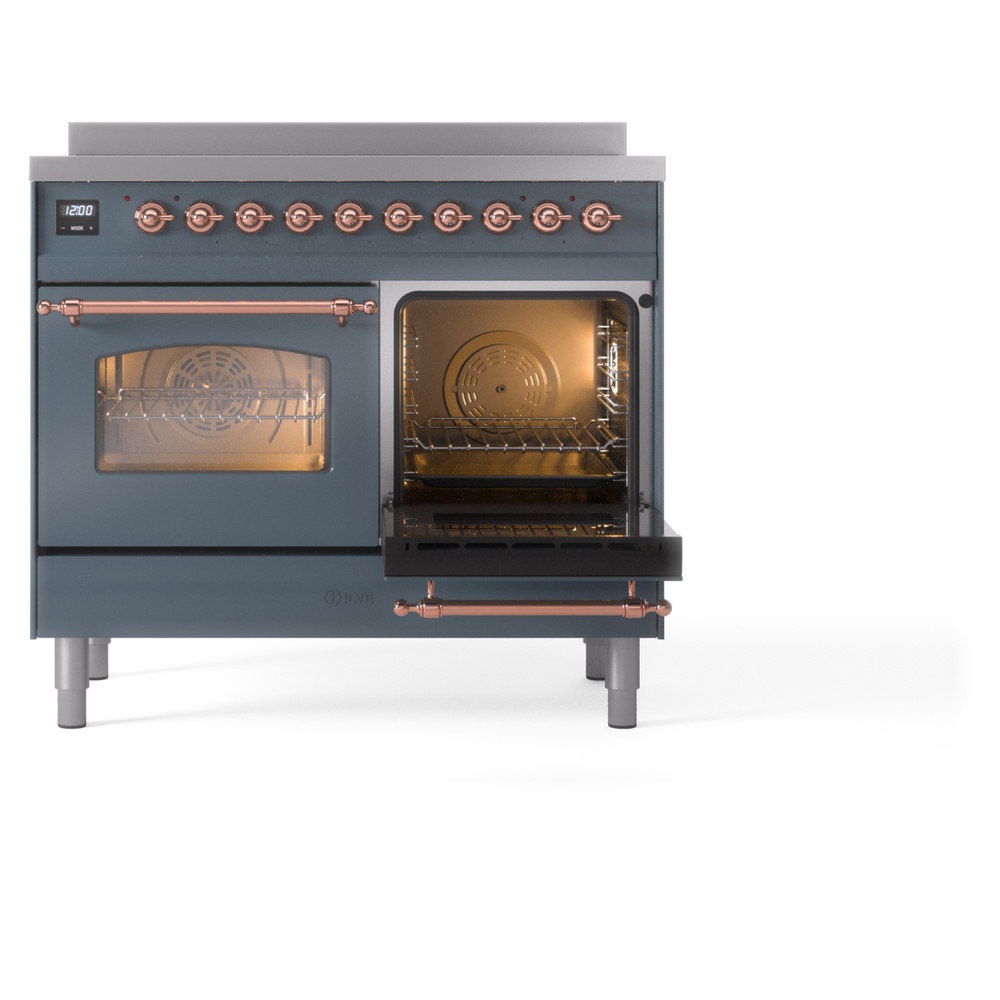 ILVE Nostalgie II 40" UPDI406NMPBGP Induction Range, side oven door opened