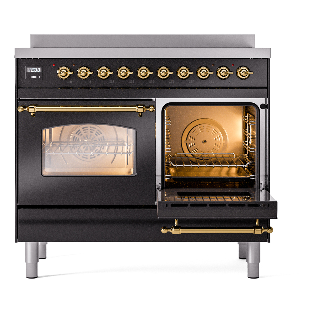 ILVE UPDI406NMPBKG Nostalgie II 40" Induction Range, side oven door opened