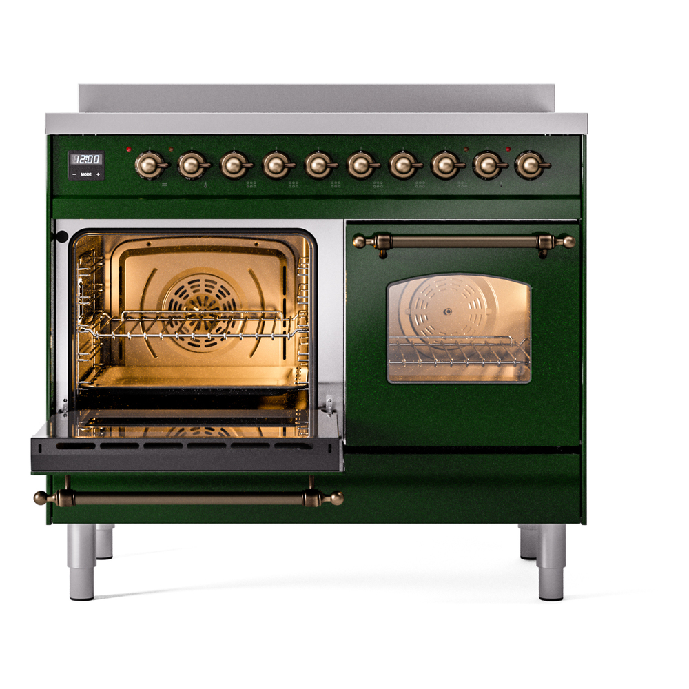 ILVE UPDI406NMPEGB Nostalgie II 40" Induction Range, main oven door opened