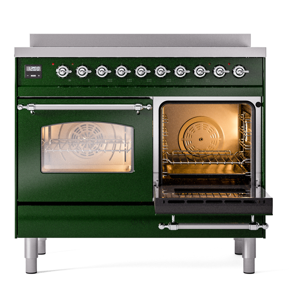 ILVE UPDI406NMPEGC Nostalgie II 40" Induction Range, side oven door opened