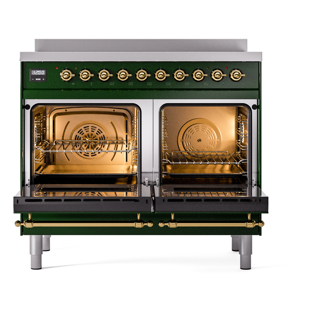 ILVE UPDI406NMPEGG Nostalgie II 40" Induction Range, oven doors opened