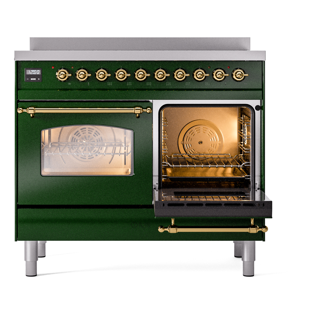 ILVE UPDI406NMPEGG Nostalgie II 40" Induction Range, side oven door opened