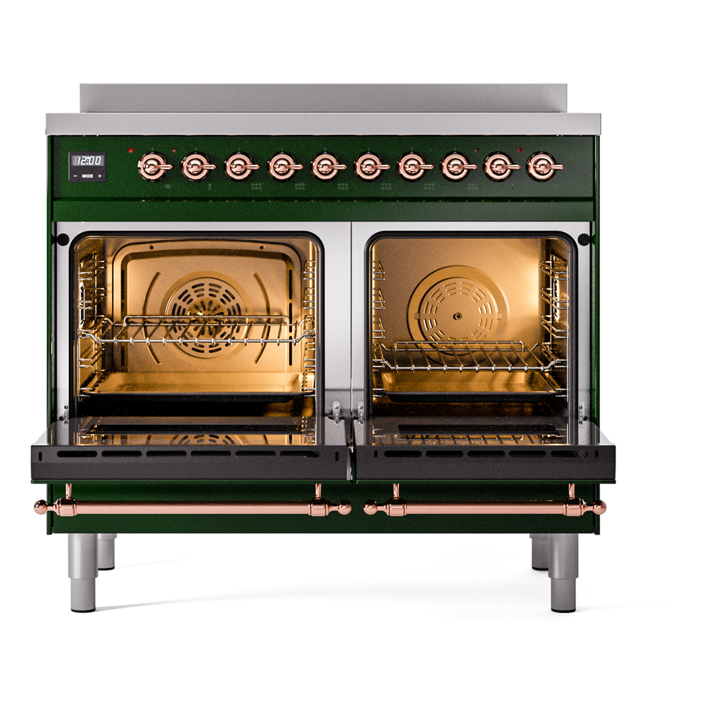 ILVE UPDI406NMPEGP Nostalgie II 40" Induction Range, oven doors opened