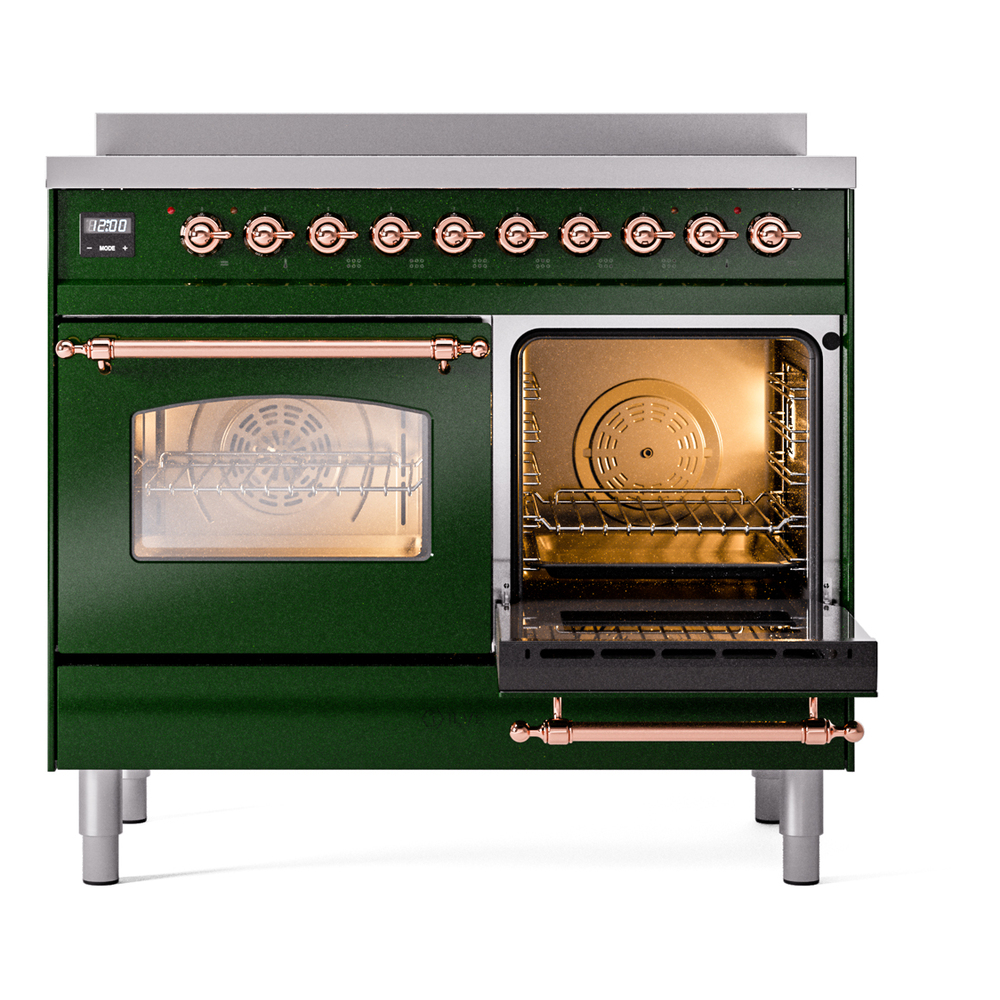 ILVE UPDI406NMPEGP Nostalgie II 40" Induction Range, side oven door opened