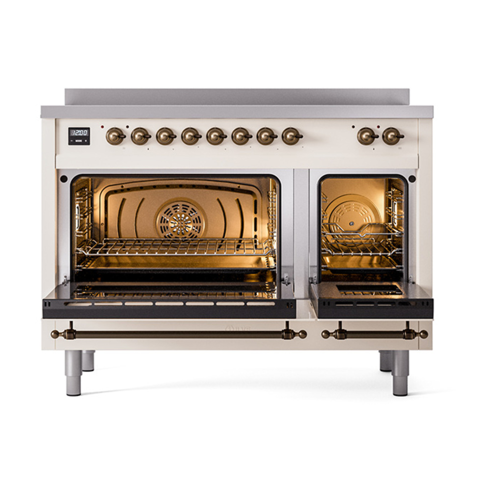 ILVE_UPI486NMPAWB_Nostalgie_II_30"_Dual_Fuel_Range_oven_door_opened